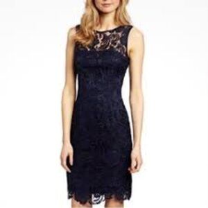 Adrianna Papell Illusion Neckline Dress